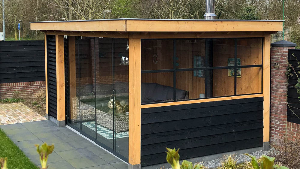 Volledig afsluitbare tuinkamer veranda in Barneveld